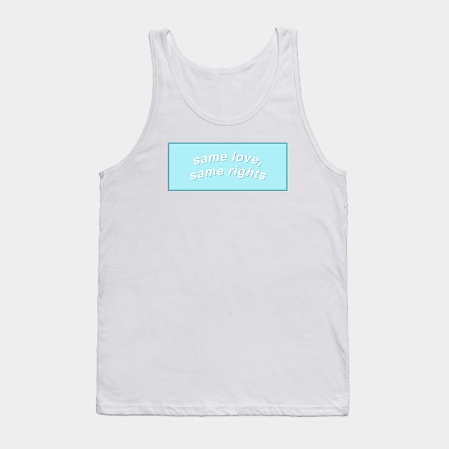 Same Love, Same Rights - Gay Rights Tank Top by Football from the Left